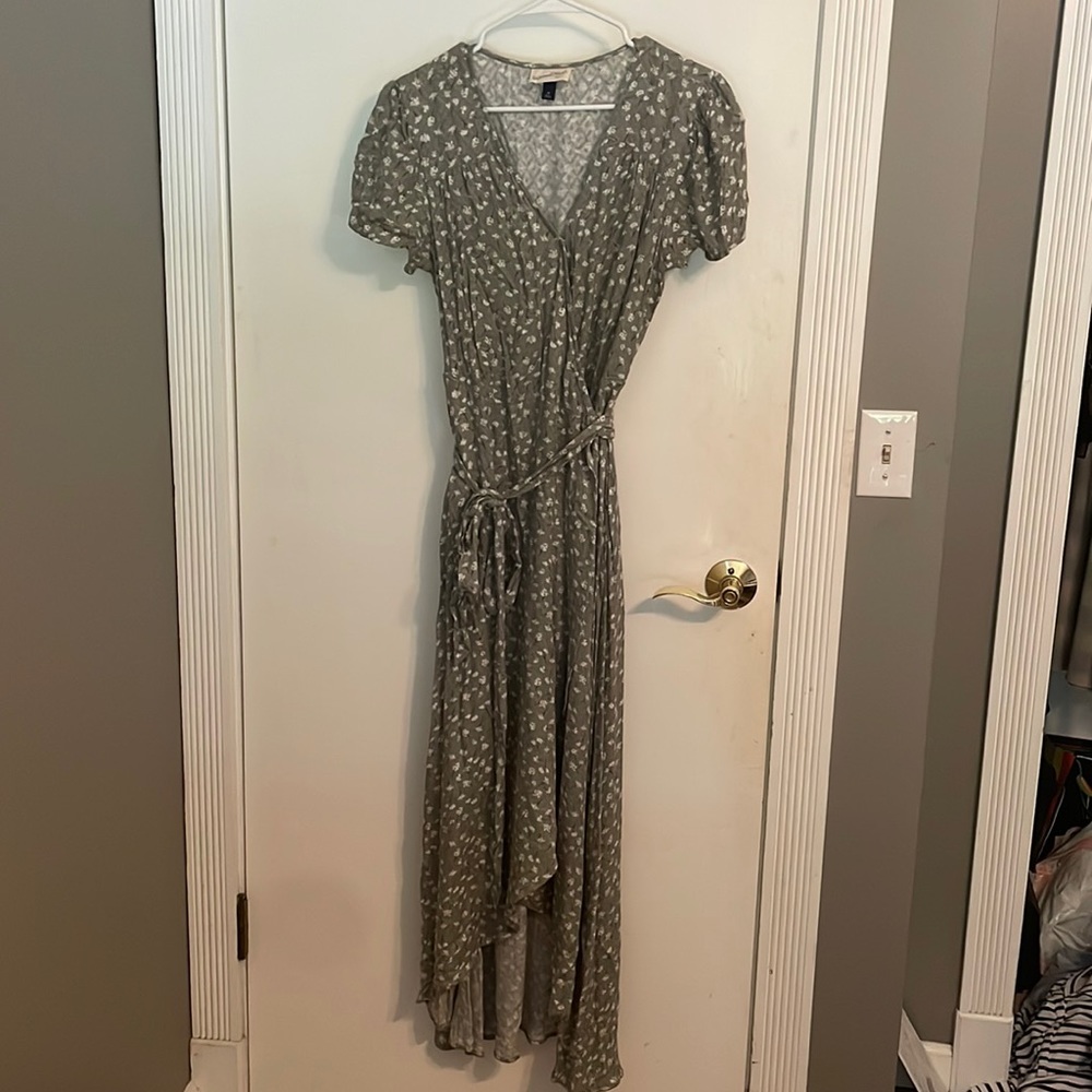 Wrap Midi Length Dress